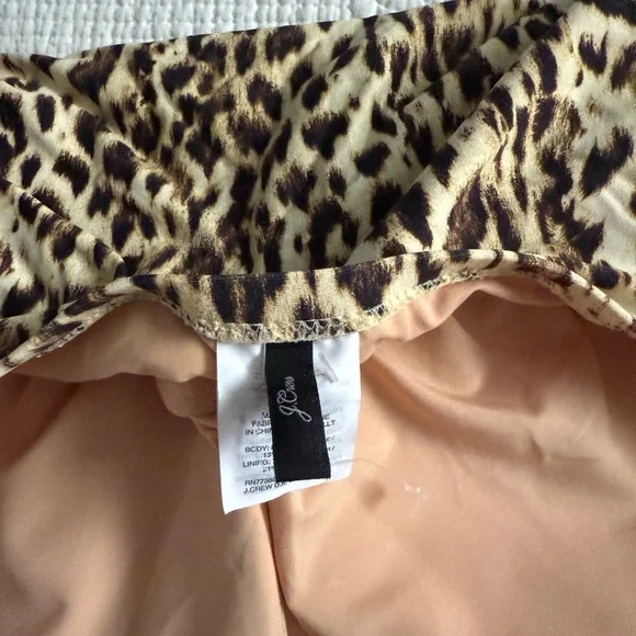 J.Crew Ruched One Piece Halter Swimsuit in Cheetah Print - Picture 3 of 6